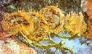 Four Cut Sunflowers, Vincent Van Gogh